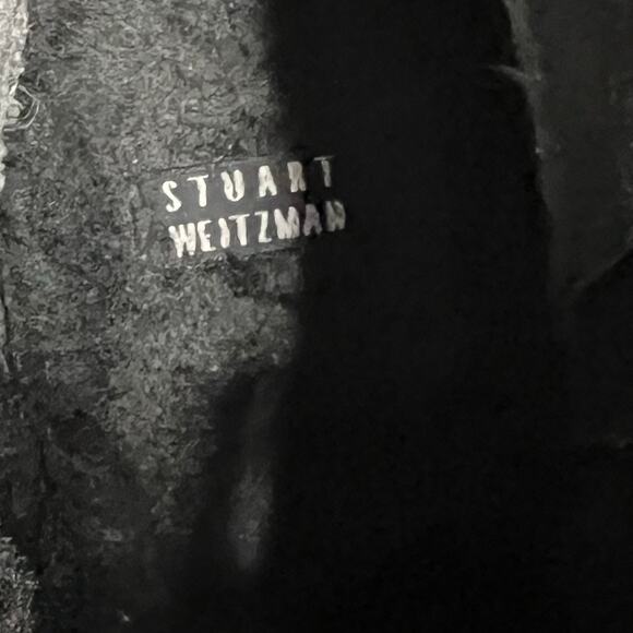 Stuart Weitzman Ankle Boots Women 6 3/4-7 Black Suede Stretch Block Heel Booties - Picture 15 of 16